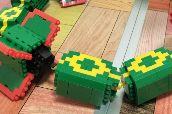 ナノブロックで作った「レックウザ」