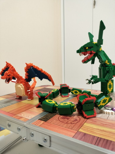ナノブロックで作った「レックウザ」