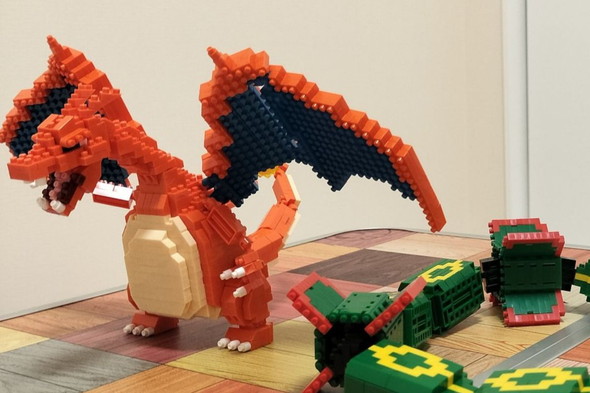 ナノブロックで作った「レックウザ」