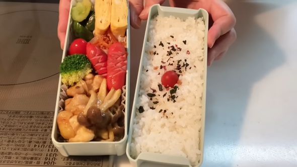 娘の昼食を詰め込んだ理想のお弁当箱