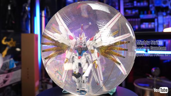 フリーダムガンダムをレジン封入