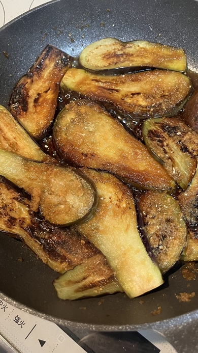 ナスの生姜焼き
