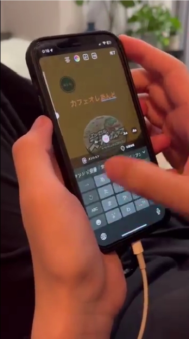Instagramストーリーズ機能だけで作る画像