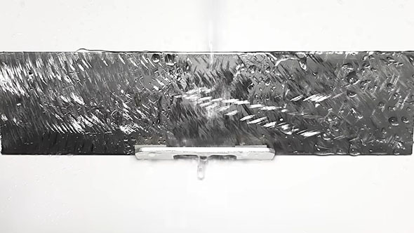 鉄板に水をかけたところ（0分）