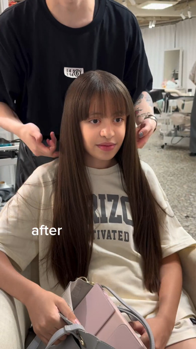 過去最長6時間半かかって縮毛矯正でストレートにするくせ毛の小学生女の子