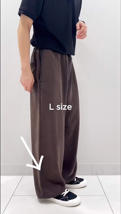 GU 新作 ウォッシュドスウェット ワイドパンツ コーデ サイズ比較