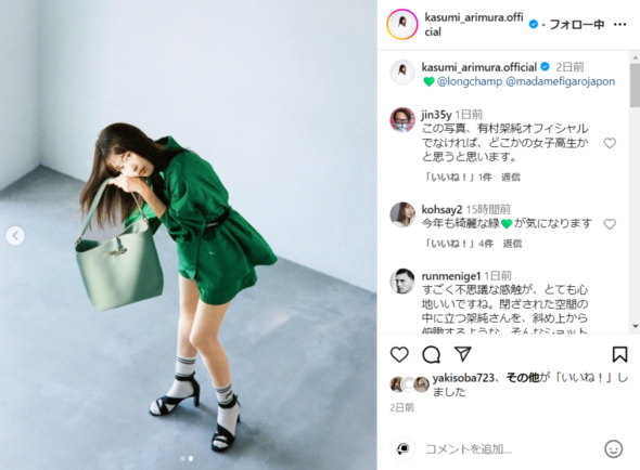 有村架純 longchamp