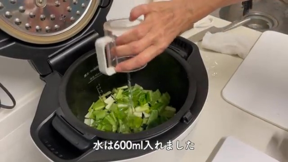 野菜が入った鍋