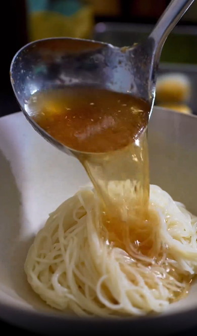 そうめんを冷麺風に