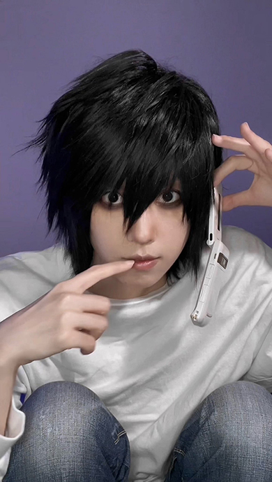 『DEATH NOTE』Lのコスプレメイク