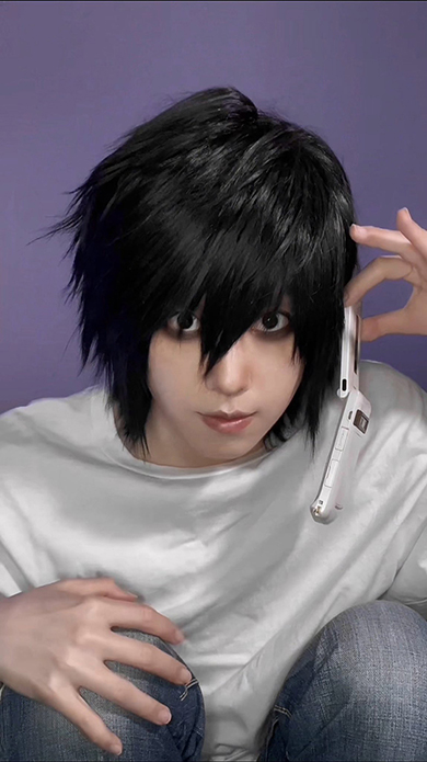 『DEATH NOTE』Lのコスプレメイク