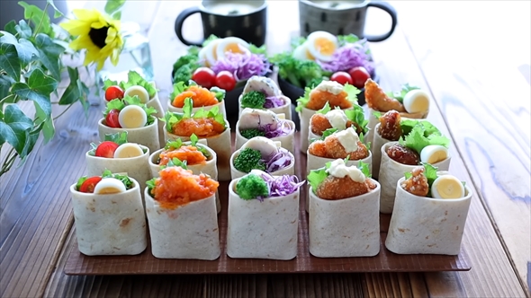 カップ型のトルティーヤを作るアイデア料理