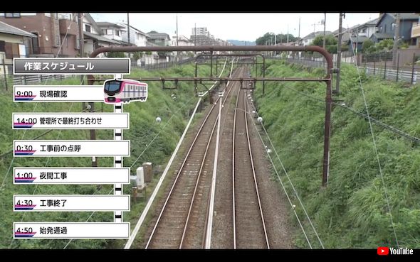 京王電鉄 レール 交換 工事 深夜