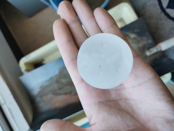 水晶玉磨き