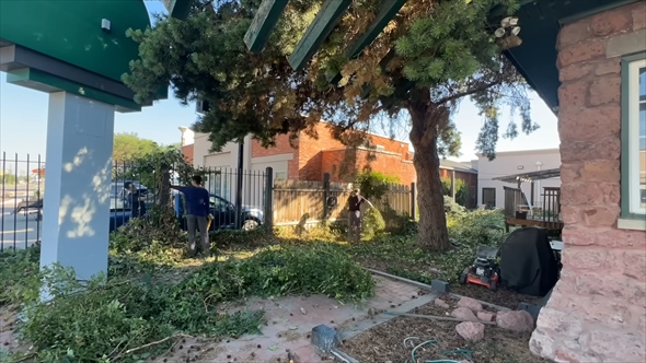 草木が生い茂った庭を3日間でステキに大変身