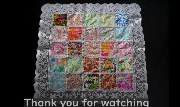 ハギレ×レースで美しい仕上がりに