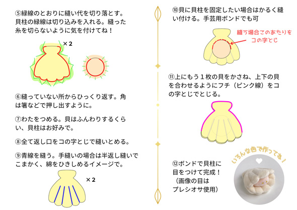 次男 リクエスト ホタテ ぬいぐるみ 自作 手作り