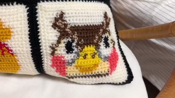 手作りのクッションカバー