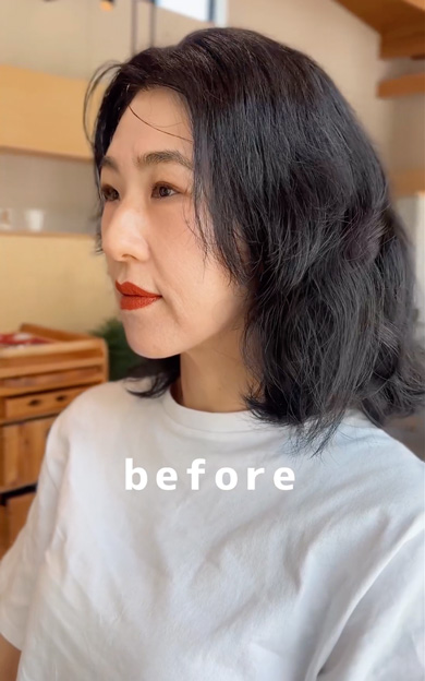 くせ毛をいかしたボブがステキ