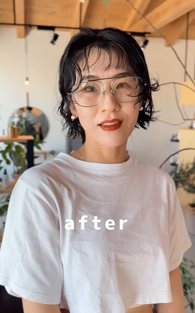 くせ毛をいかしたボブがステキ