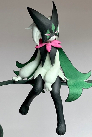 100円均一の紙粘土で作ったポケモンのフィギュア