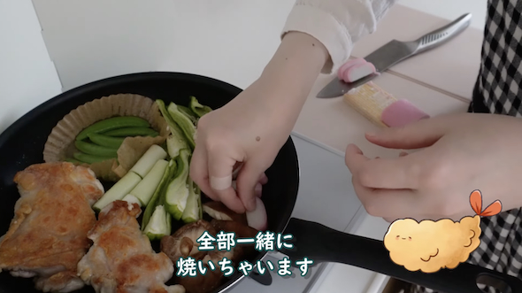 フライパン1つで弁当作り