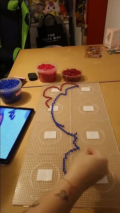 アイロンビーズで作るスティッチ