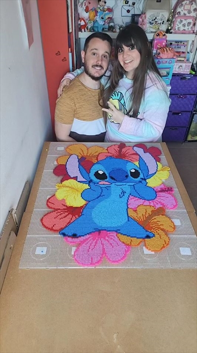 アイロンビーズで作るスティッチ