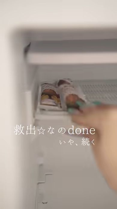 氷の壁に包まれていた冷凍室内の物も救出