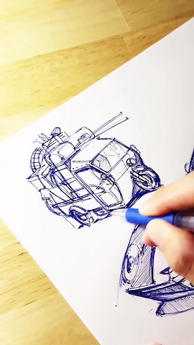 元自動車メーカーのデザイナーが描いたトトロのスポーツカー