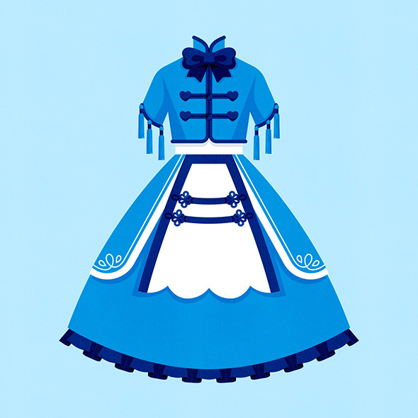 青のドレス
