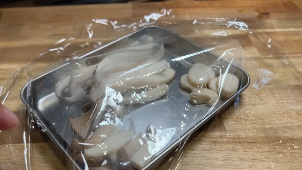 ラップされたエリンギ