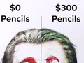 そうはならんやろ　“0円の画材”と“4万円の画材”、それぞれでジョーカーを描いてみた結果に驚き【海外】
