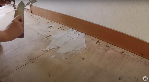 築古住宅のクッションフロアを張り替え