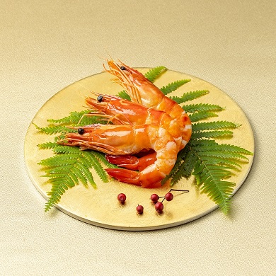 きまぐれクック完全監修のおせち「海手箱 万寿亀」のこだわりの逸品「殻剥き茹で海老」