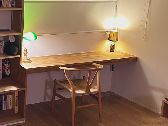 自宅図書館の読書スペース