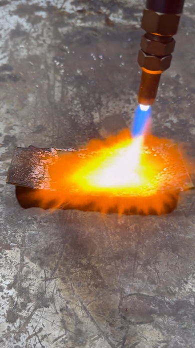 大阪染織機械 アロエ ガス切断機 炎 炙る 対決 熱 変化