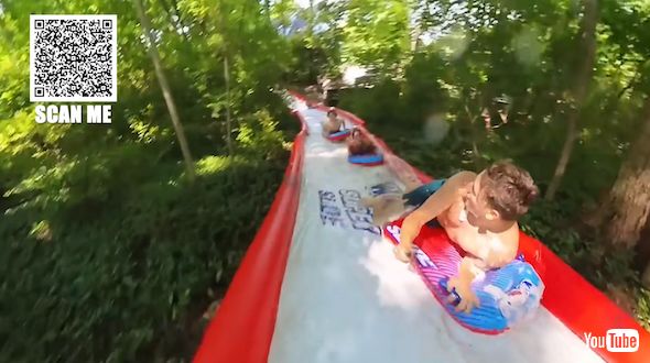 自宅にウオータースライダーを作る