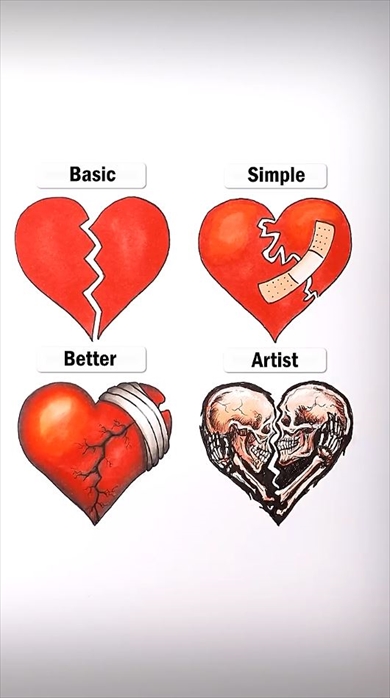 割れたハートをアーティストが描いたら……