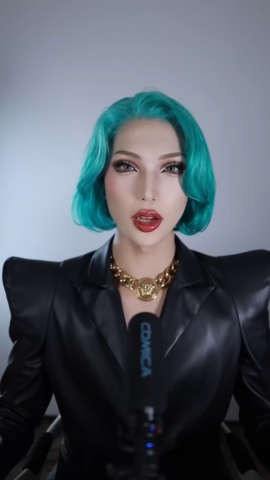 緑髪のゴージャスメイク