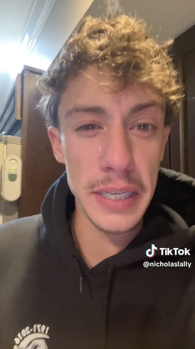 ほほをつたう涙