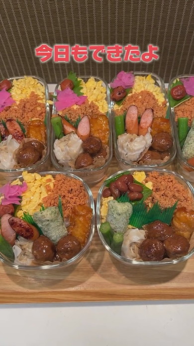 2食弁当を作っていく過程