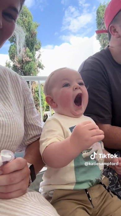 ライブを見る赤ちゃん