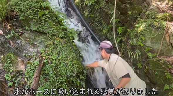 荒れ果てた水源を掃除したら