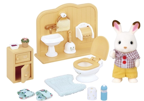 トイレinトイレのシルバニアファミリー