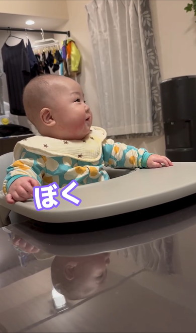 赤ちゃんとパパの会話