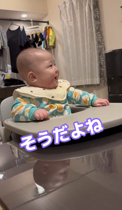 赤ちゃんとパパの会話