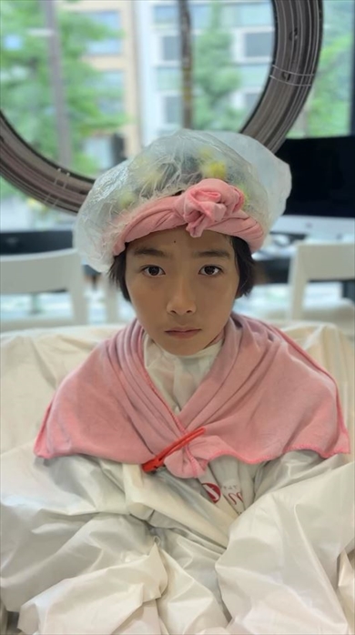 ミスターコン出場の中1男子→ロン毛をカットして大変身