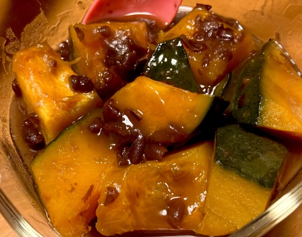 あずきバーでかぼちゃのいとこ煮