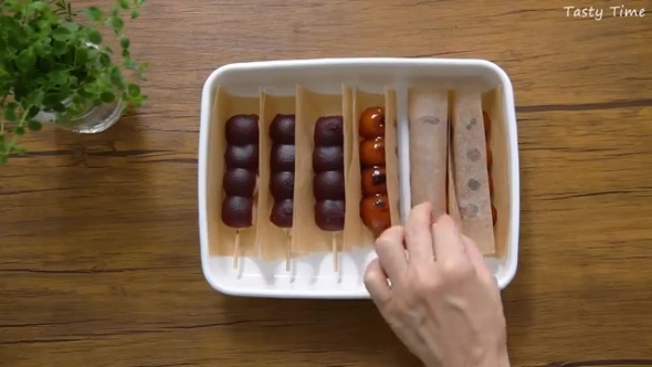 だんごを冷凍する画像